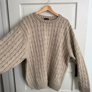 Jos. A. Bank Beige Cable Knit Sweater